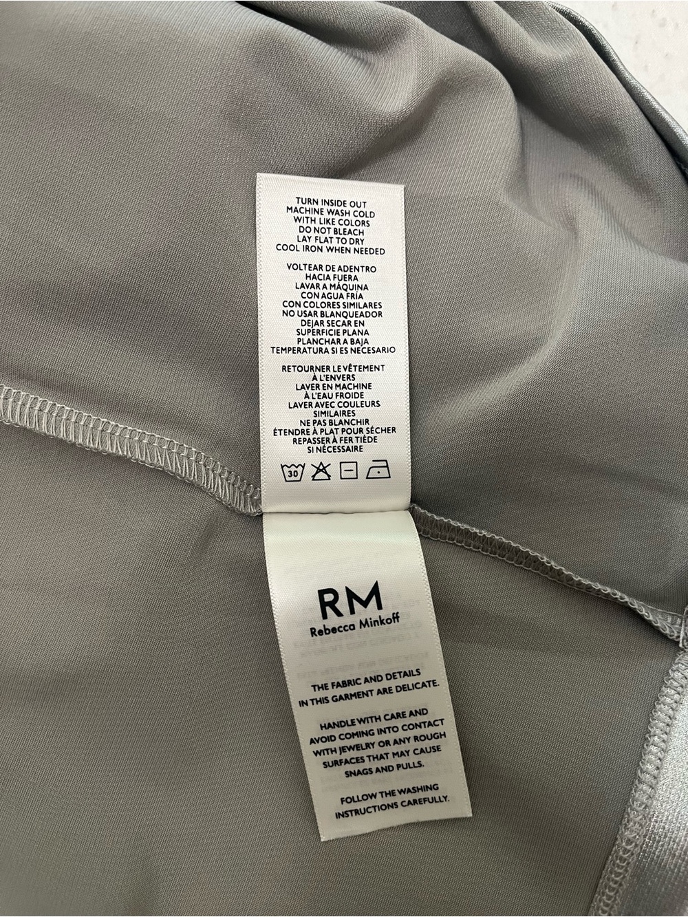 Rebecca Minkoff Metallic Silver Cap-Sleeve Tee - Picture 6 of 6